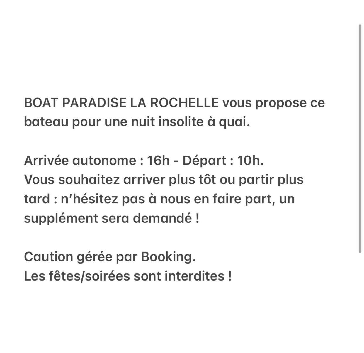 Nuit Insolite Sur Un Bateau Linge Et Menage Inclus - Boat Paradise La Rochelle La Rochelle  Zewnętrze zdjęcie
